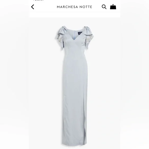 Marchesa Notte blue gown - Picture 4 of 7